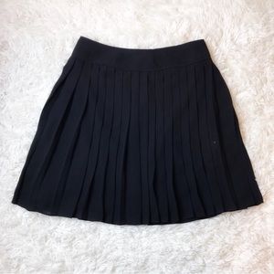 Ann Taylor Sheer Black Pleated Skirt, Size 12 p